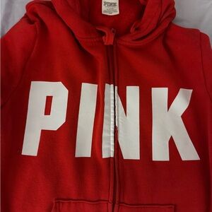 PINK Victoria's Secret Bold Red Kids Hoodie